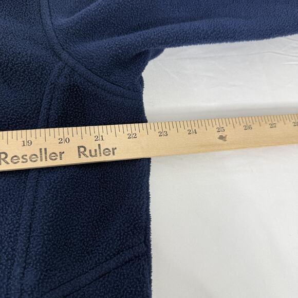 North Face Jacket Mens Large Navy Full Zip Fleece Embroidered Logo Outdoors - Picture 7 of 8